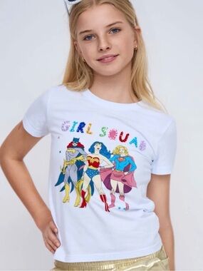 Lola and the Boys + DC Crystal Embellished Tee